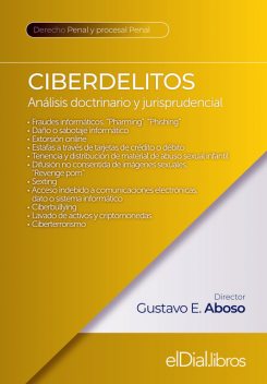 Ciberdelitos, Javier Rodríguez Álvarez, Carlos Christian Sueiro, Carlos Gonella, Gustavo A. Arocena, Gustavo E. Aboso, Jorge Eduardo Buompadre, José Luis Agüero Iturbe, Marcelo A. Riquert, Marcos Salt, María Belén Linares, Rubén E. Figari, Víctor Hugo Portillo