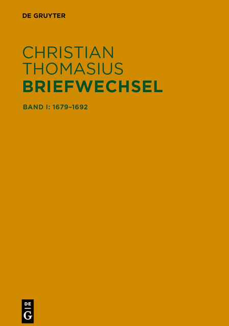 Briefe 1679–1692, Christian Thomasius