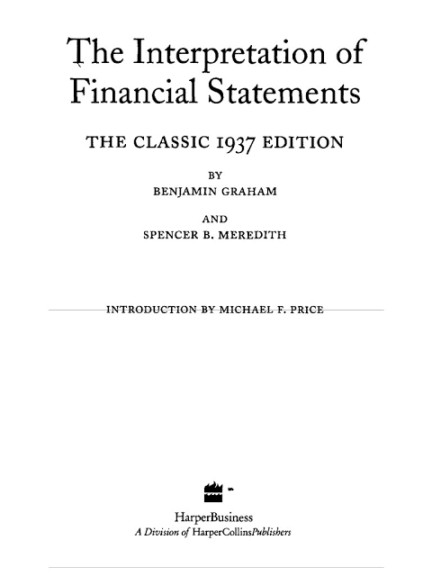 The Interpretation of Financial Statements, Benjamin Graham