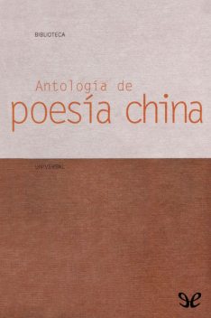 Antología de poesía china, AA. VV.