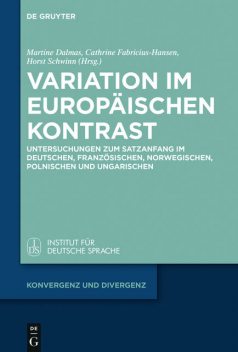 Variation im europäischen Kontrast, Eva Breindl, Herausgegeben von, Lutz Gunkel