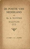 De positie van Nederland, Abraham Kuyper