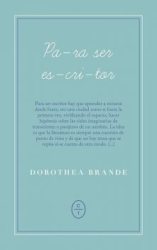 Para ser escritor, Dorothea Brande
