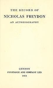 The Record of Nicholas Freydon / An Autobiography, Alec John Dawson