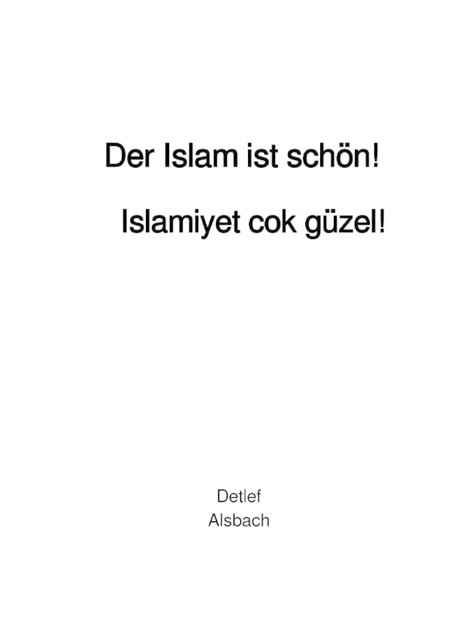 Der Islam ist schön, Detlef Alsbach