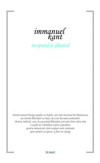 Începutul și sfârșitul, Immanuel Kant