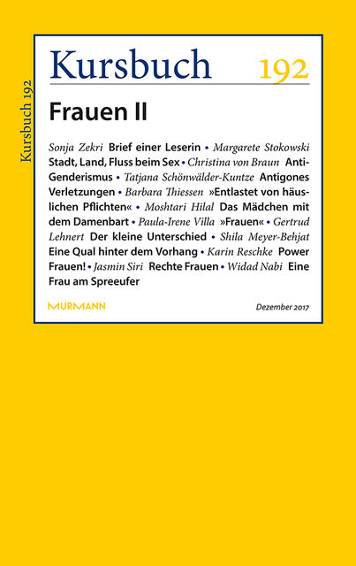 Kursbuch 192 – Frauen II, Armin Nassehi, Peter Felixberger, Sven Murmann