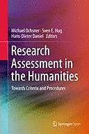 Research Assessment in the Humanities, Hans-Dieter Daniel, Michael Ochsner, Sven E. Hug