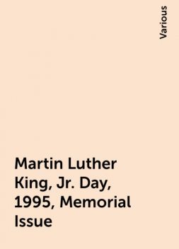 Martin Luther King, Jr. Day, 1995, Memorial Issue, Various
