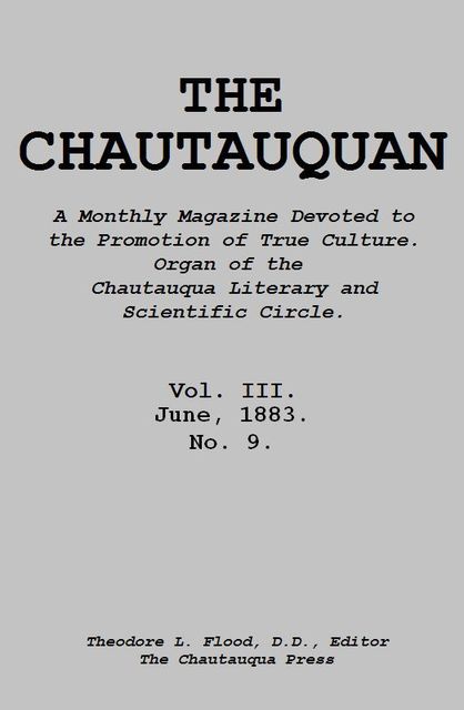 The Chautauquan, Vol. 03, June 1883, Chautauqua Institution