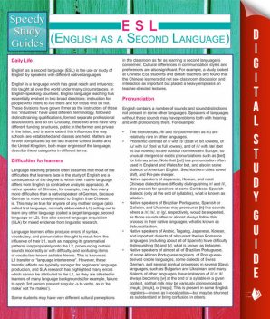 ESL (English as a Second Language), Speedy Publishing