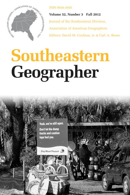 Southeastern Geographer, David Cochran, Carl A. Reese, Jr.A.