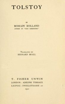 Tolstoy, Romain Rolland