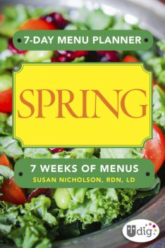 7-Day Menu Planner: Spring, Susan Nicholson