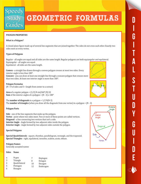 Geometric Formulas (Speedy Study Guide), Speedy Publishing