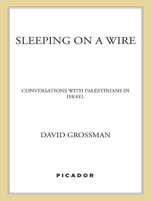 Sleeping on a Wire, David Grossman