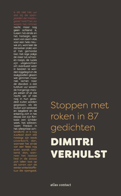 Stoppen met roken in 87 gedichten, Dimitri Verhulst