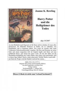 Harry Potter Und Die Heiligtümer des Todes, Joanne K. Rowling