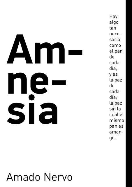 Amnesia, Amado Nervo