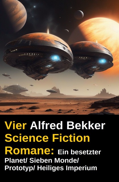 Vier Alfred Bekker Science Fiction Romane: Ein besetzter Planet/ Sieben Monde/ Prototyp/ Heiliges Imperium, Alfred Bekker