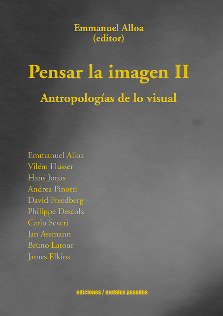 Pensar la imagen II, Andrea Pinotti, Jan Assmann, Hans Jonas, Bruno Latour, Vilém Flusser, Carlo Severi, David Freedberg, James Elkins, Philippe Descola