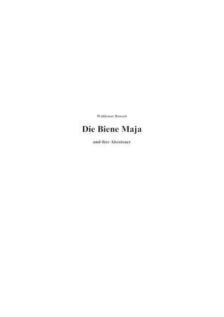 Die Biene Maja, Waldemar Bonsels
