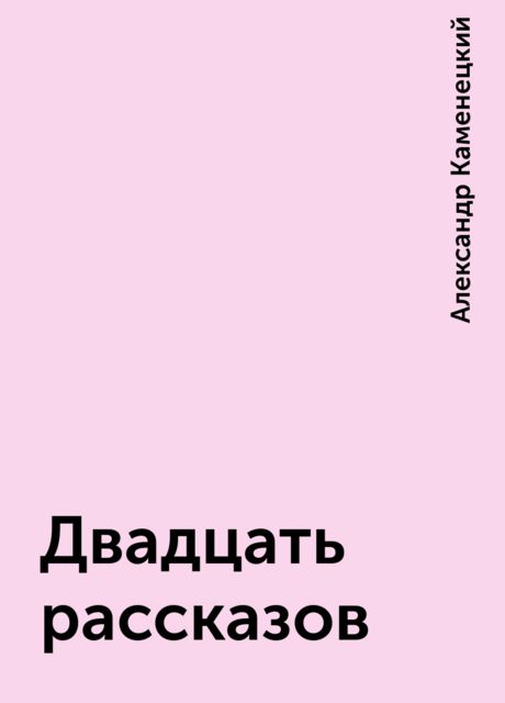 Двадцать рассказов, Александр Каменецкий