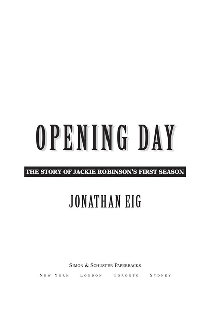 Opening Day, Jonathan Eig