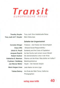 Transit 40. Europäische Revue, Timothy Snyder, Claus Offe, Ulrich K. Preuß