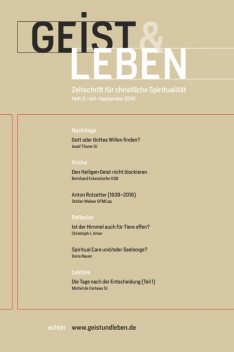 Geist & Leben 3/2016, Christoph Benke