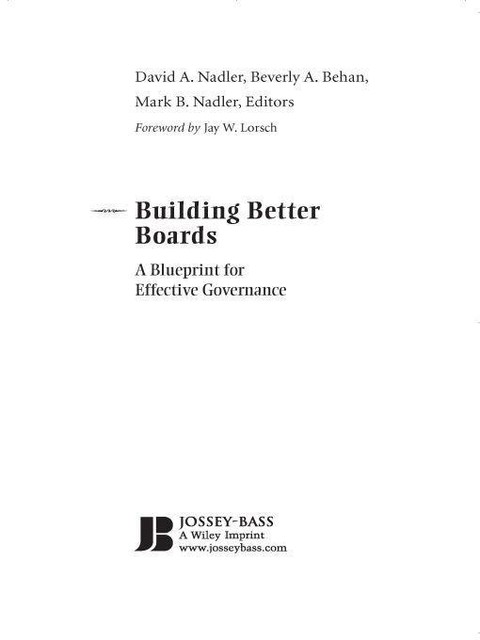 Building Better Boards, David A., Nadler