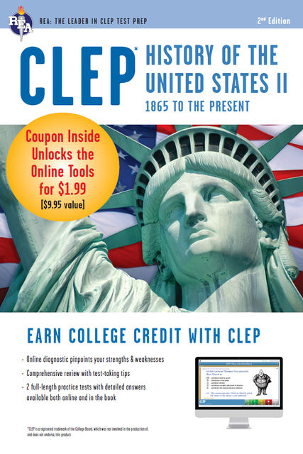 CLEP History of the U.S. II Book + Online, Lynn Elizabeth Marlowe