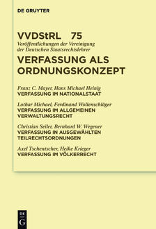 Verfassung als Ordnungskonzept, et al, Franz Mayer, Hans Michael Heinig, Lothar Michael