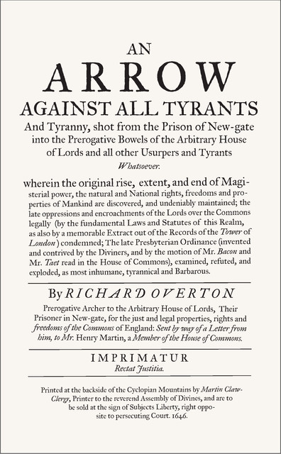 An Arrow Against All Tyrants, Richard Overton