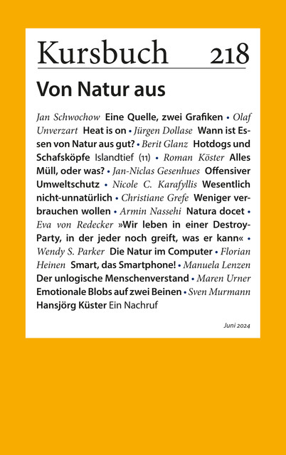 Kursbuch 218, Armin Nassehi, Peter Felixberger, Sibylle Anderl