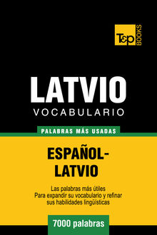 Vocabulario español-latvio – 7000 palabras más usadas, Andrey Taranov