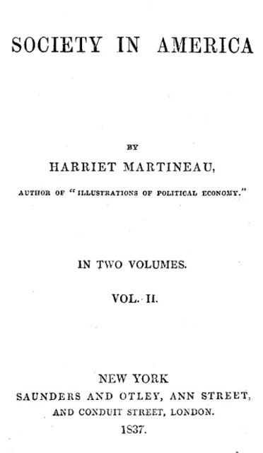 Society in America, Volume 2 (of 2), Harriet Martineau