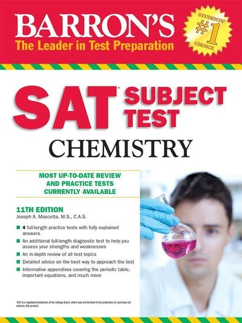 SAT Subject test Chemistry, 11th edition (Barron's Sat Subject Test Chemistry), ira, Wolf Ph.D.