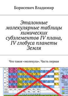 Эталонные молекулярные таблицы химических субэлементов IV плана, IV глобуса планеты Земля. Что такое «молекула». Часть первая, Владимир Борисевич