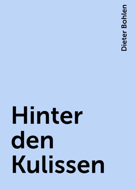 Hinter den Kulissen, Dieter Bohlen