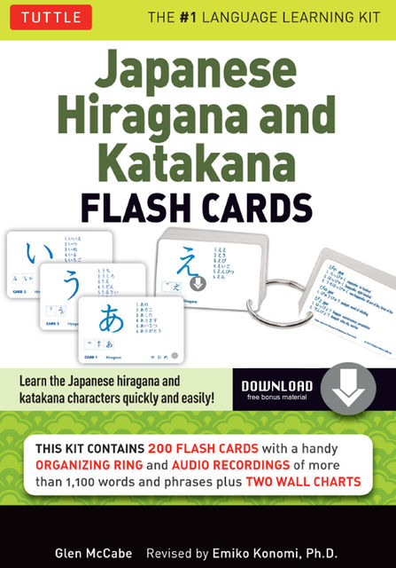 Japanese Hiragana and Katakana Flash Cards Kit, Glen McCabe