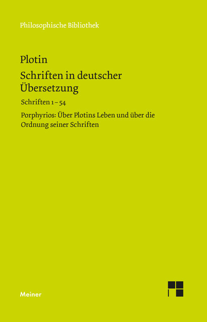 Schriften in deutscher Übersetzung, Plotin