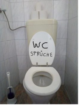 WC Sprüche, Ein Mensch