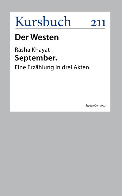 September, Rasha Khayat