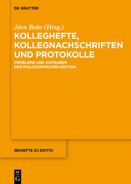 Kolleghefte, Kollegnachschriften und Protokolle, Winfried Woesler