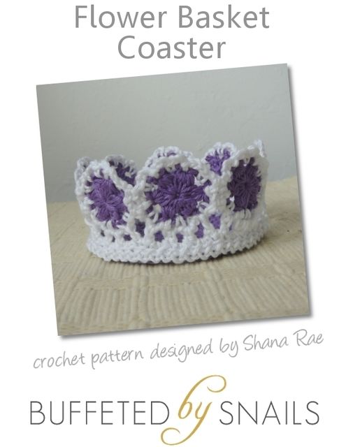 Flower Basket / Coaster Crochet Pattern, Shana Rae