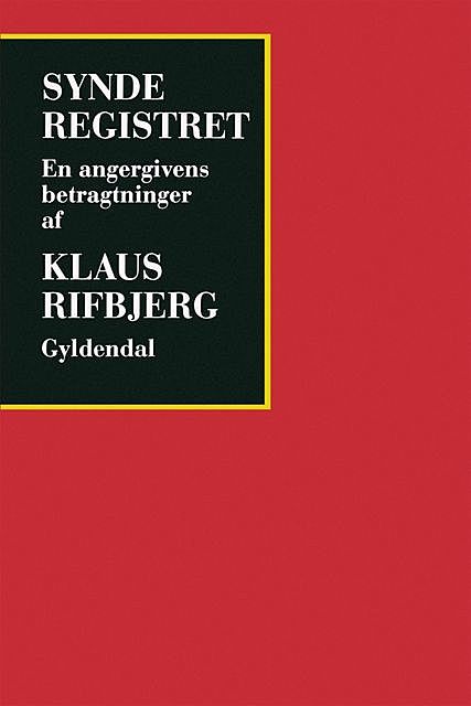 Synderegistret, Klaus Rifbjerg