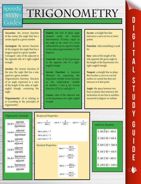 Trigonometry (Speedy Study Guides), Speedy Publishing