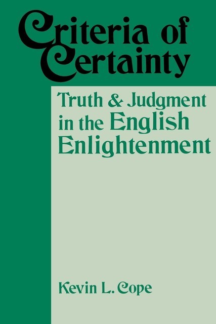 Criteria Of Certainty, Kevin Cope