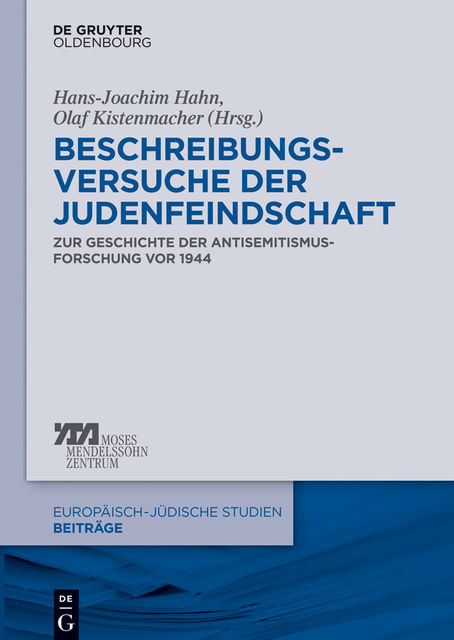 Beschreibungsversuche der Judenfeindschaft, Hans-Joachim, Hahn, Olaf Kistenmacher
